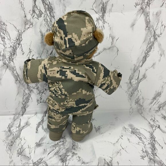 US Air Force Stuffed Bear Dressed in Camouflage - Picture 3 of 4